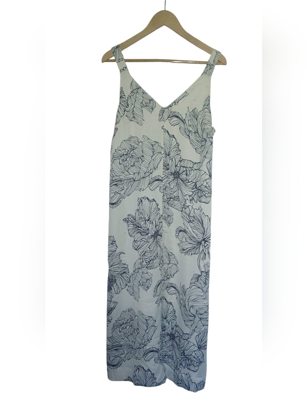 H&M Conscious Collection Slip Bodycon Floral Maxi Dress Shoulder Strap Small